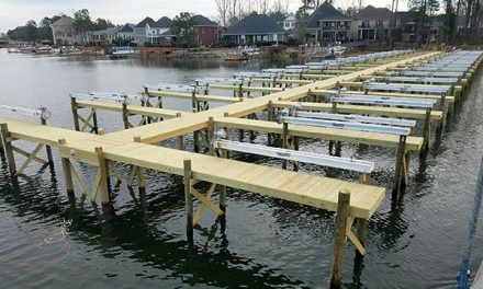 Lake Murray Dock Rebuilt With Golden Boat Lifts